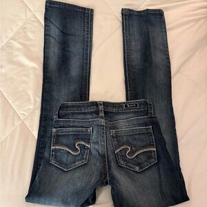 Silver Jeans Women's Dark Blue Straight Leg Jeans